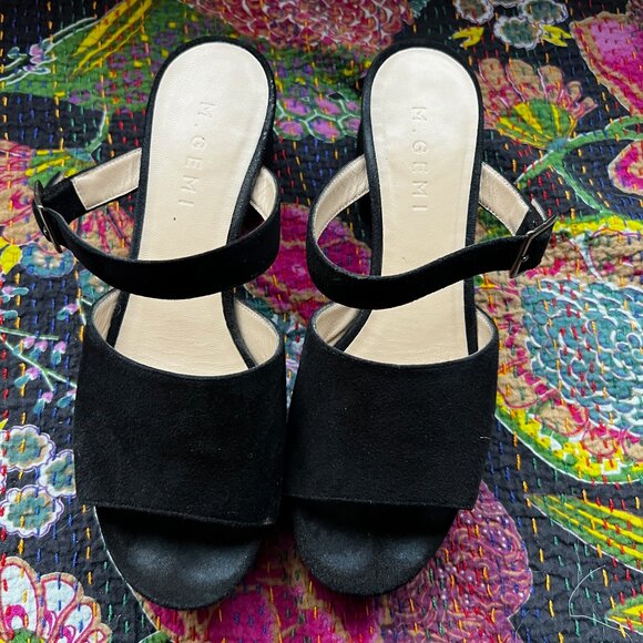 Chunky Black Heels by M Gemi - Size 36.5 with original box and dust bag. - Picture 1 of 6